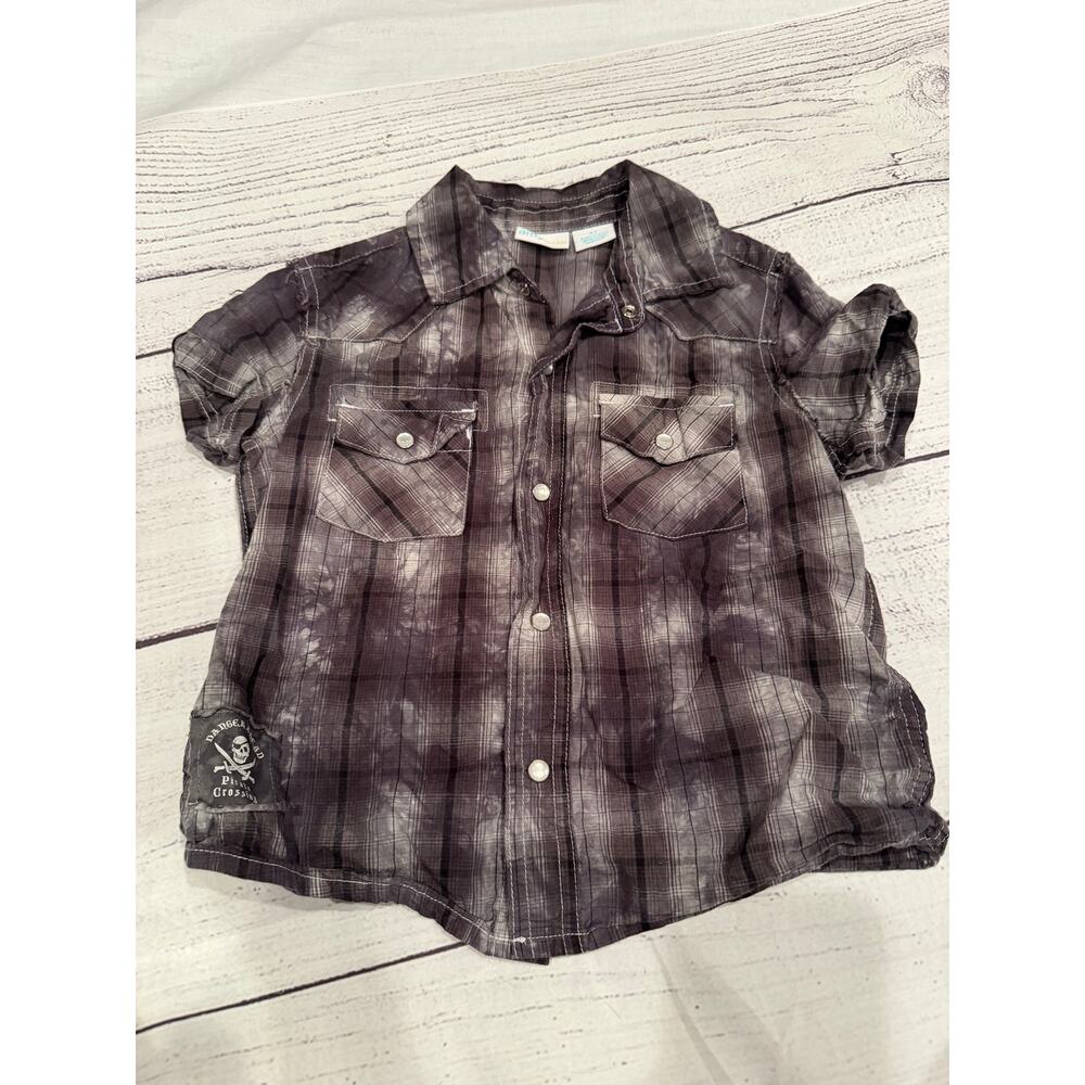 Amy Coe Plaid Pearl Snap Button Down Size 4T